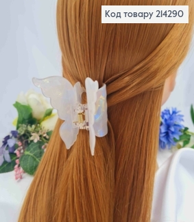 Краб пластик (акрил), МЕТЕЛИК, 7*6,5см, Перламутрово-Білого кольору 214290 фото