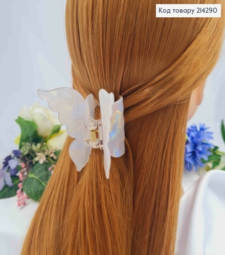 Краб пластик (акрил), МЕТЕЛИК, 7*6,5см, Перламутрово-Білого кольору 214290 фото 1