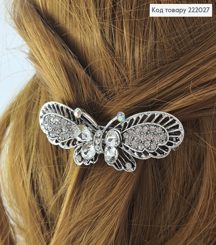 Заколка автомат металл Бантики 6,5см 222027 фото 2