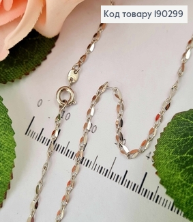 Цепочка родованная, крученые пластинки, дл. 50см, Xuping 190299 фото
