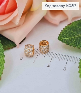 Кулон, Шарм в камінцях, діам. серед. 5мм, висота. 5мм, Xuping 18K 140812 фото