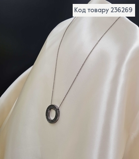 Бижутерия на шию подвеска Коло с зелеными камнями (70+5 см) Fashion Jewelry 236269 фото