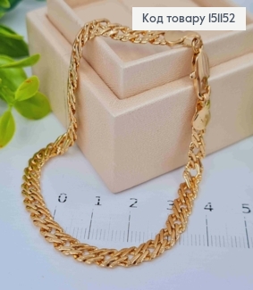 Браслет Ромбовое плетение, ширина 5мм, длина 19см, Xuping 18К. 151152 фото