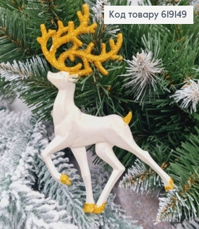 Новорічна фігура Блиск Олень Золото, 15*10см, Україна 619149 фото