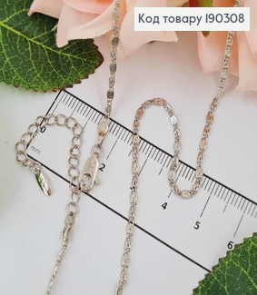 Цепочка родимая, Улиточное плетение, дл. 45+5см, шир. 1,5мм, Xuping 18К 190308 фото