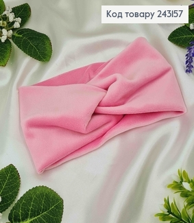Повязка, мягкий велюр, РОЗОВЫЕ, детская-малыш, 16*9см, ручная работа, Украина 243157 фото