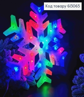 ¶Гирлянда фигура Снежинка д. 40 см цветная 613065 фото