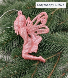 Новогодняя фигура Блеск Фея на цветку РОЗОВАЯ, 11*10см, Украина 612523 фото