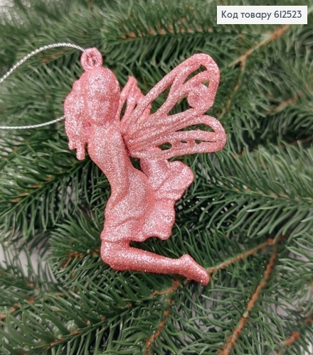 Новогодняя фигура Блеск Фея на цветку РОЗОВАЯ, 11*10см, Украина 612523 фото 1