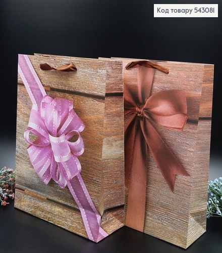 Пакет бумажный средний Бантик, 26х32х10см в ассорт. 543081 фото 2