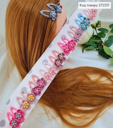 ¶Заколка детская ток так Цветочек в асс 20 шт/уп 272337 фото 1