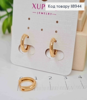 Серьги кольца Классические, диаметр 1,2см, Xuping 18K 118944 фото
