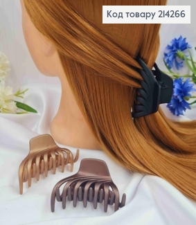 Краб пластик (крепкий), матовый, "Паучок", 7см, Пастельных цветов в ассортименте. 214266 фото