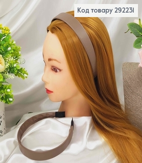 Обруч  ЕКОшкіра 2,5см, колір КАКАО, ручна робота, Україна 292231 фото