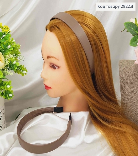 Обруч  ЕКОшкіра 2,5см, колір КАКАО, ручна робота, Україна 292231 фото 1