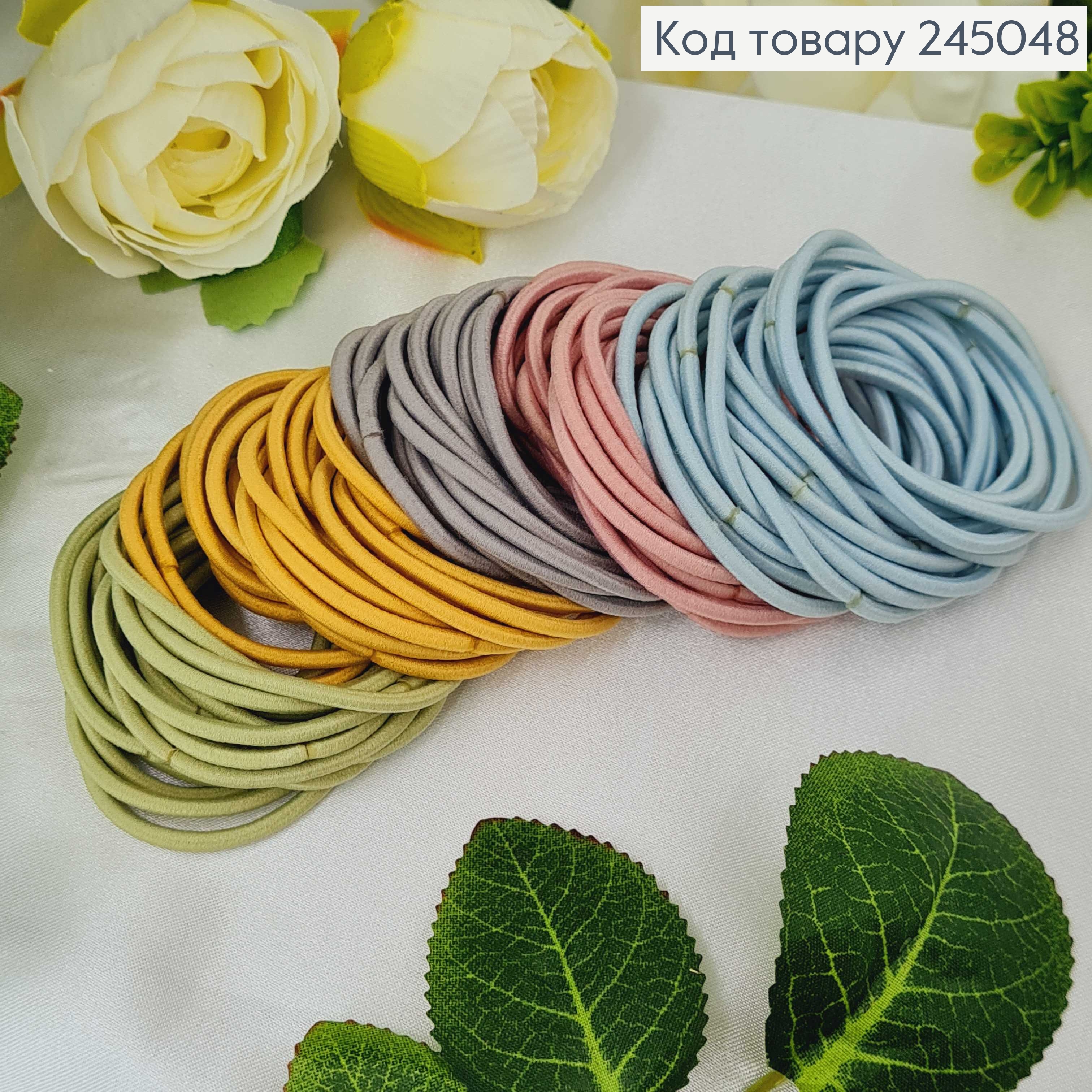 Резинка шнурок пастельно цветная 100 шт/уп. цена по уп. 245048 фото 1