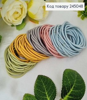 Резинка шнурок пастельно цветная 100 шт/уп. цена по уп. 245048 фото