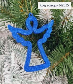 Новорічна фігура Янгол СИНІЙ, 9*9см, Україна 612535 фото