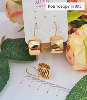 Серьги "ЛОЛА", 2,9см, французская застежка, XUPING 18K 117895 фото