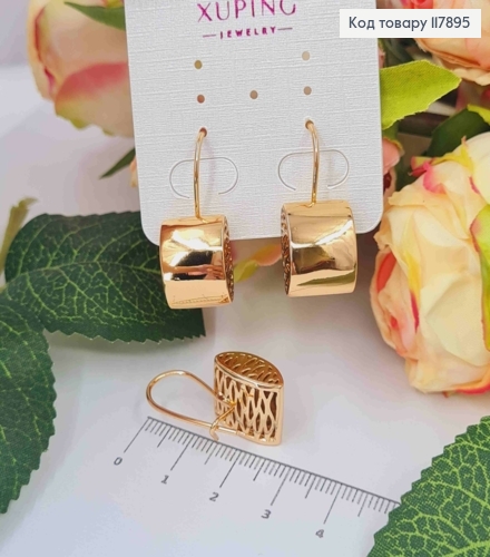 Серьги "ЛОЛА", 2,9см, французская застежка, XUPING 18K 117895 фото 1