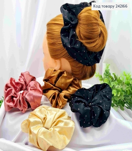 Резинка объемная украшена стразами, Цвета в ассортименте, 13см 242166 фото 1