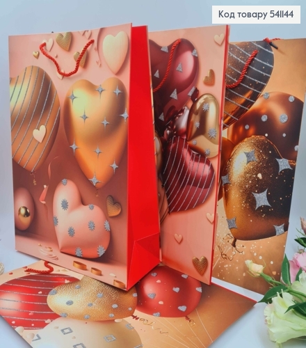 Пакет бумажный, "Шарики с блеском", в ассорт. 40*31*12см 541144 фото 1