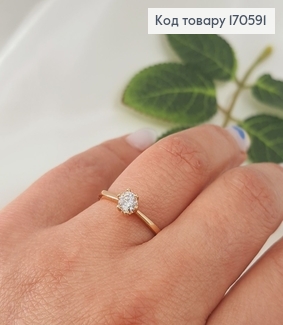 Кольцо с одним камнем, Xuping 18К 170591 фото
