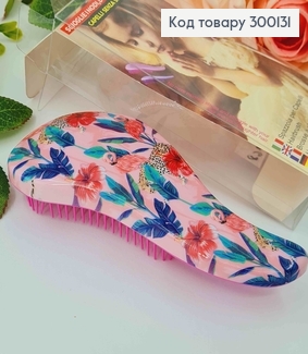 Щетка для волос, Spazzola (тангл тизер), Розовая с леопардом, маленькая(15*6), качественный Китай 300131 фото