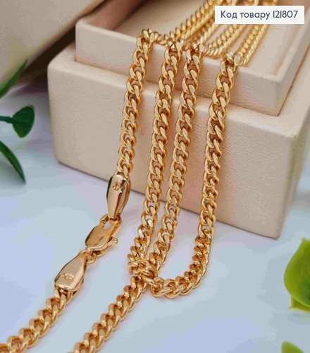 Цепочка Панцирное плетение, ширина 3,5мм, длина 45см, Xuping 18К 121807 фото 1