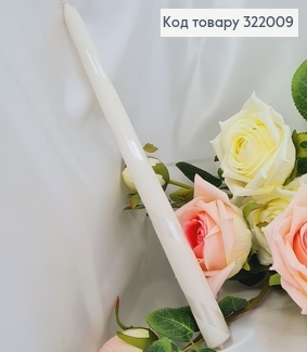 Свеча декоративная "Ленточка" 30см, цвет Белый 322009 фото