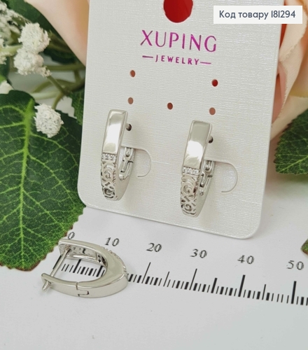 Серьги, Пластинки с ажурными розами, Xuping 181294 фото 1