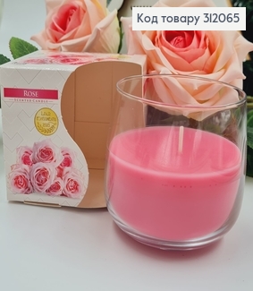 Аромасвічка стакан BISPOL Роза 130 г/ 24 годин 71-78 312065 фото