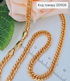 Цепочка панцирное плетение 6мм, длина 55см, Xuping 18K 120926 фото