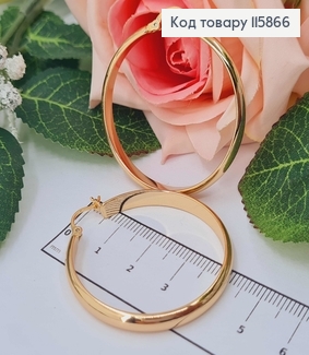 Серьги кольца, диам. 4см. шир. 5мм, Xuping 18K 115866 фото