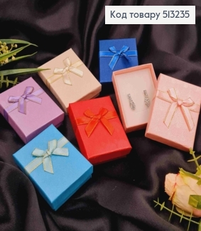 Коробочка для наборов "с бантиком", размер 9*7*2,5см, белая серединка., цвета в ассортименте. 513235 фото