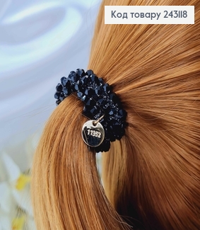 Резинка 5,5см  з  Чорним  стіклярусом 243118 фото