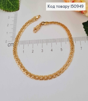 Браслет ромбовое плетение, 0,4см, дл. 18см, Xuping 18K 150949 фото