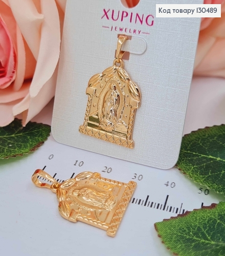 Иконка в виде домика, с Божией матерью 2,5см, Xuping 18К 130489 фото 1