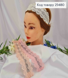 Повязка-обруч для греческой прически, Ажурная с Цветами, размер 25*5,5, цвета в ассортименте. 254180 фото