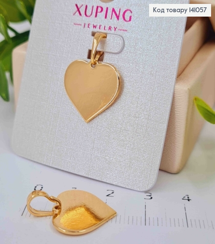 Кулон, "СЕРДЦЕ", 1,5*1,7см, Xuping 18К 141057 фото 1