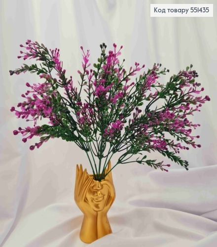 Штучна композиція Декоративна Зелень з Ягідками, ФІОЛЕТОВО-ЗЕЛЕНОГО кольору, 7 гілочок, висота 36см 551435 фото 1