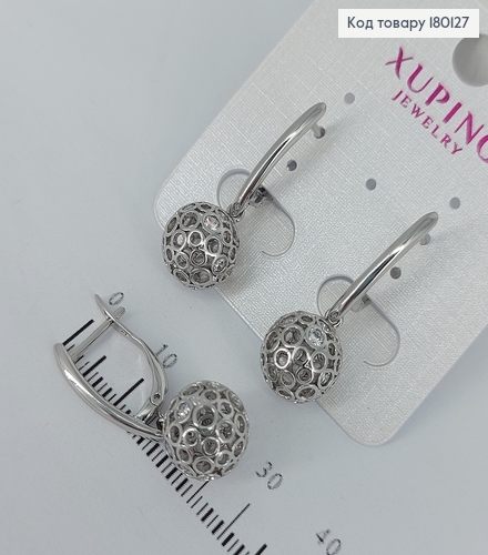 Серьги  с бульками 180127 фото 1