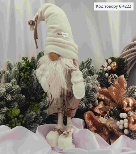 Гном "Скандинавський"  в СЛИВОВОМУ комбінезоні, 50см, ручна робота, Україна 614222 фото 1