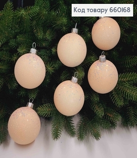 Набор шаров 60 мм Пастель, цвет ПЕРСИК 6шт/уп, Украина 660168 фото