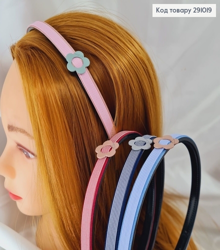 Обруч пластик с тканью с цветочками в асс. 291019 фото 1