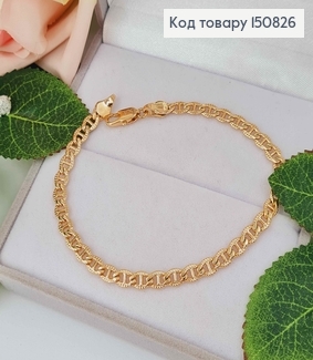 Браслет 4,5мм, длина 20,5см, плетение КОМБИНИРОВАНОЕ, Xuping 18K 150826 фото