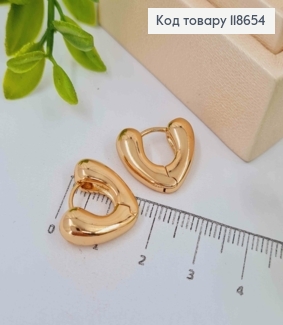 Серьги кольца "Эксклюзивные", 1,5см, Xuping 18К 118654 фото