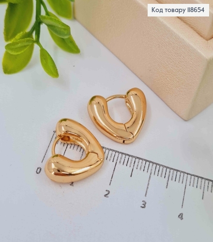 Серьги кольца "Эксклюзивные", 1,5см, Xuping 18К 118654 фото 1