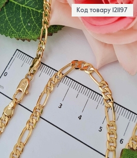 Цепочка, плетение картье, шир. 3,5мм, дл. 60см, Xuping 18K 121197 фото