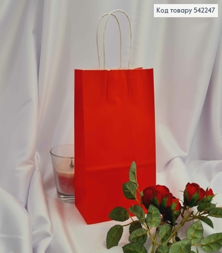 Пакет крафтовый 13*21*8см Красный 542247 фото 1